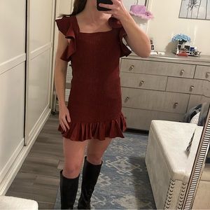 Red Vestique Stretch Dress XS/ Small